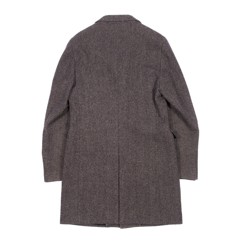 Tagliatore Grey Wool/Cashmere Herringbone Coat