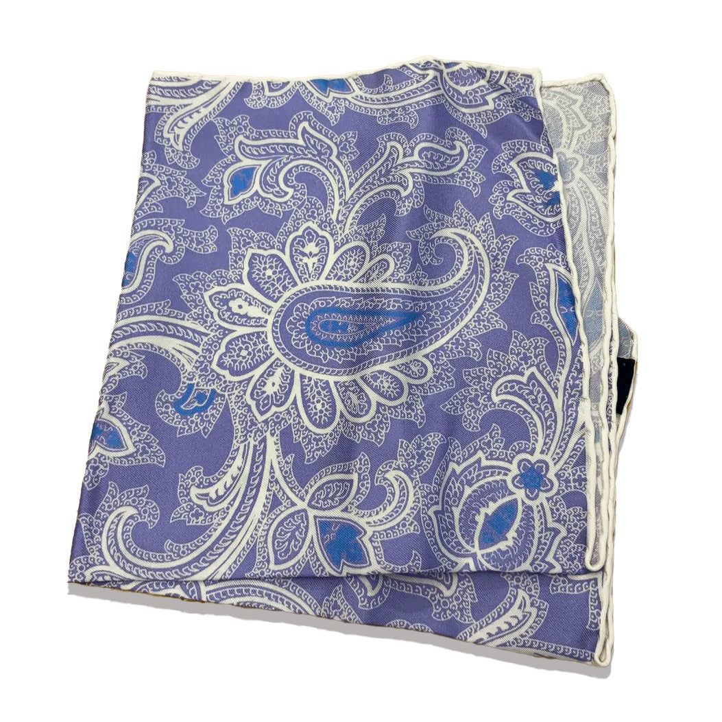 Purple Paisley Pocket Square