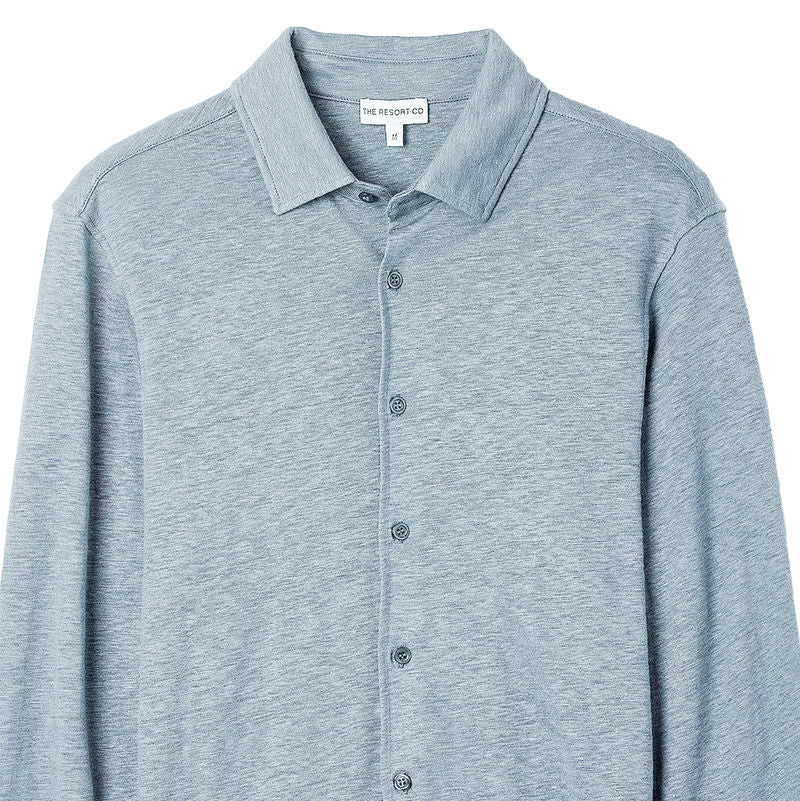 Linen Jersey Shirt Light Blue