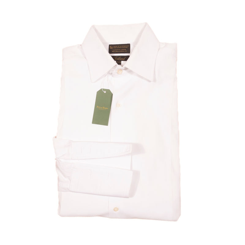 New & Lingwood White Tuxedo Shirt