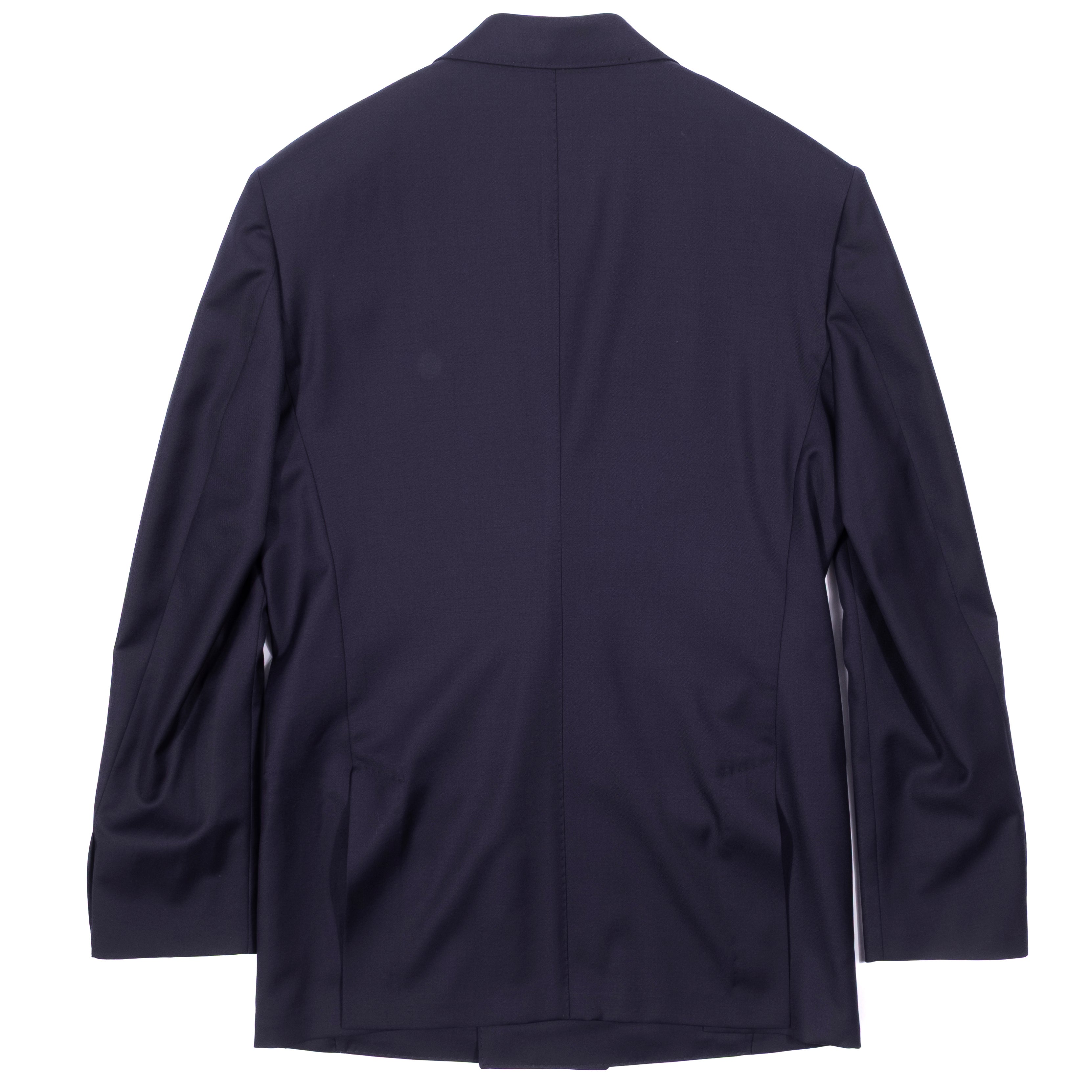 Neapolitan Hand Tailored Navy Drapers Wool Club Blazer, Size 48