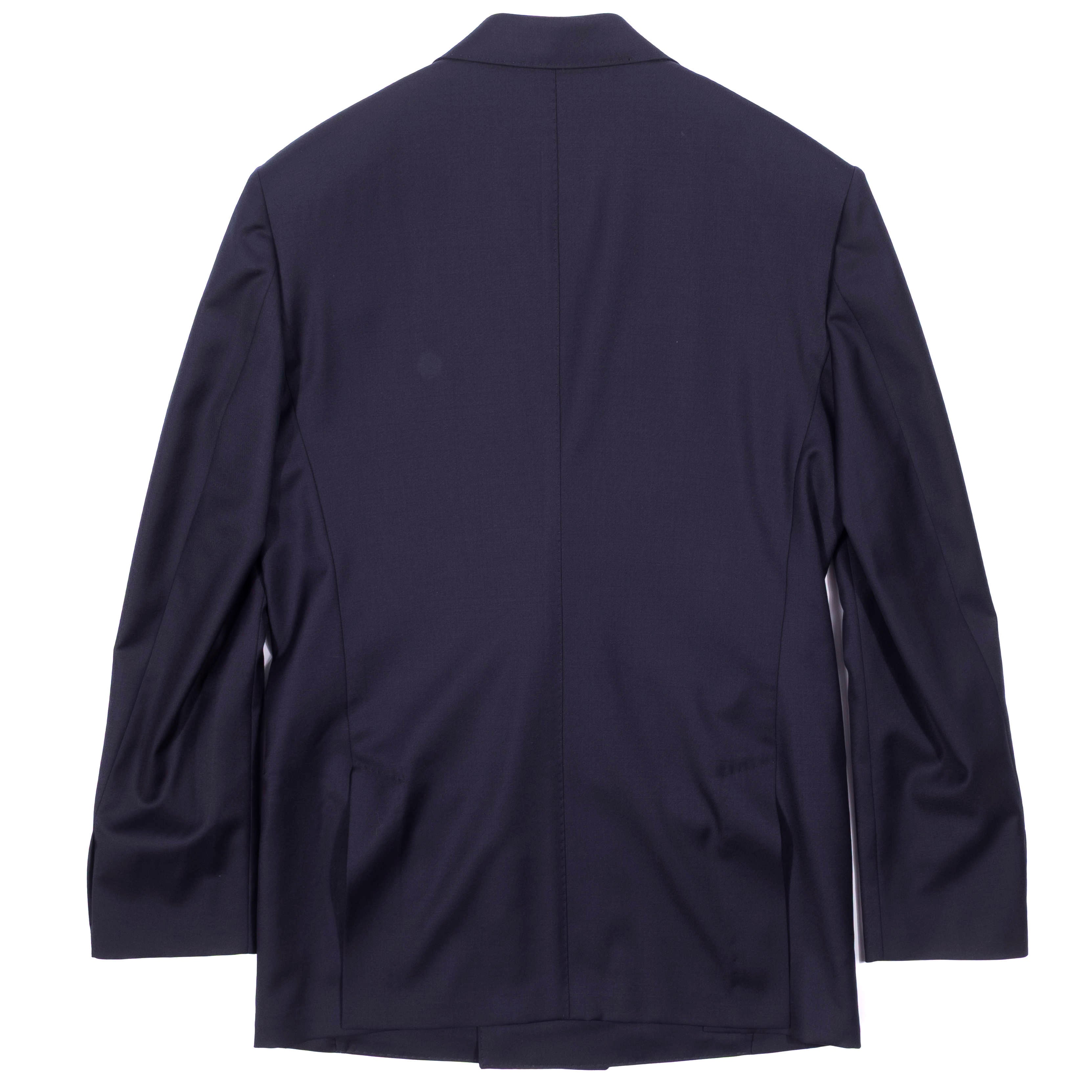 Neapolitan Hand Tailored Navy Drapers Wool Club Blazer, Size 48