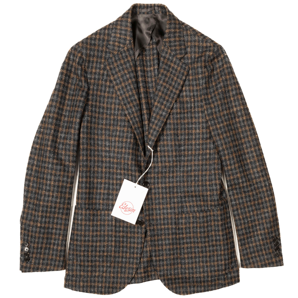 Neapolitan Hand Tailored Check Sport Coat Sz 48