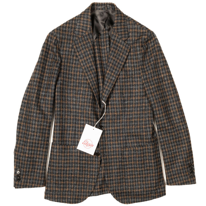 Neapolitan Hand Tailored Check Sport Coat Sz 48