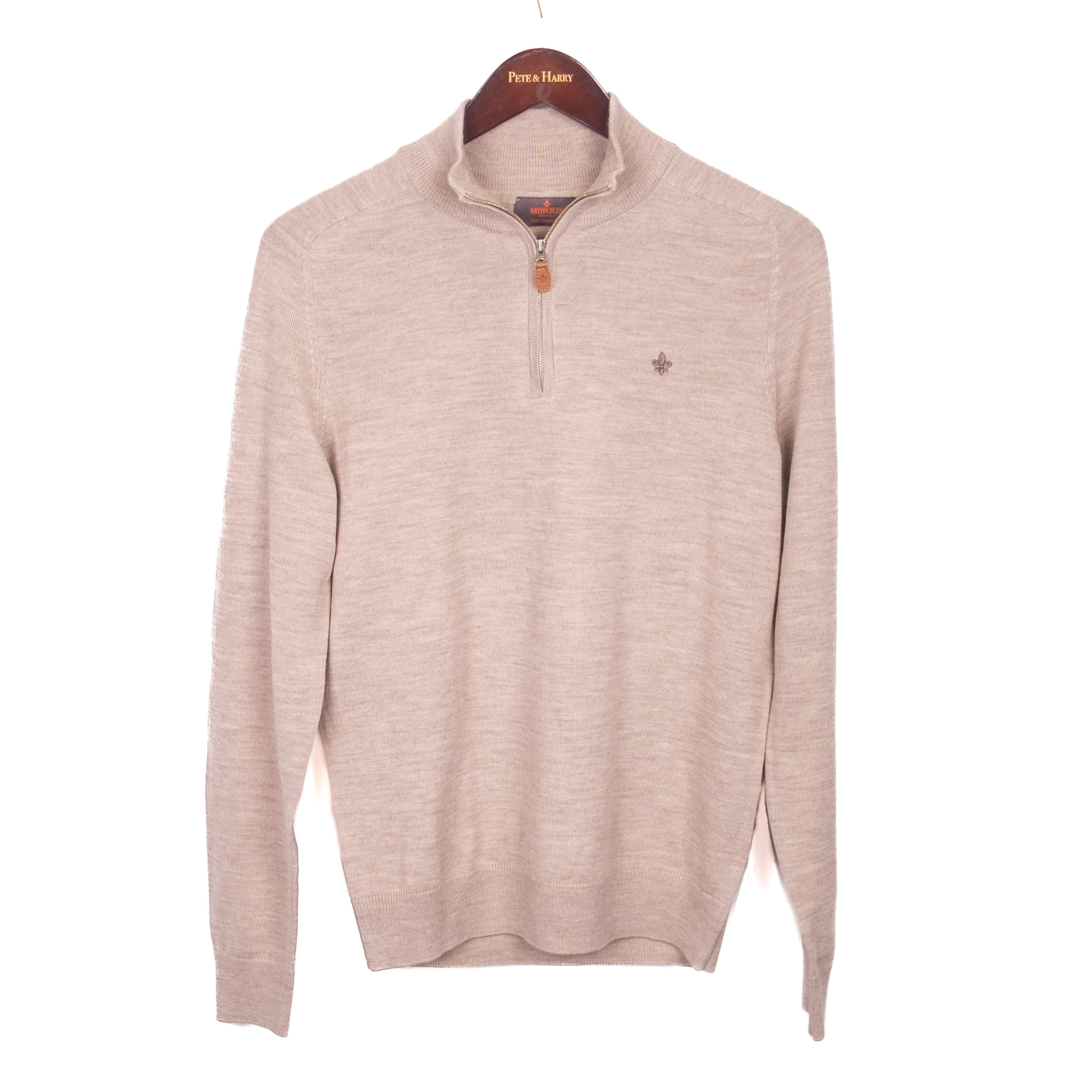 Taupe Quarter Zip Sweater