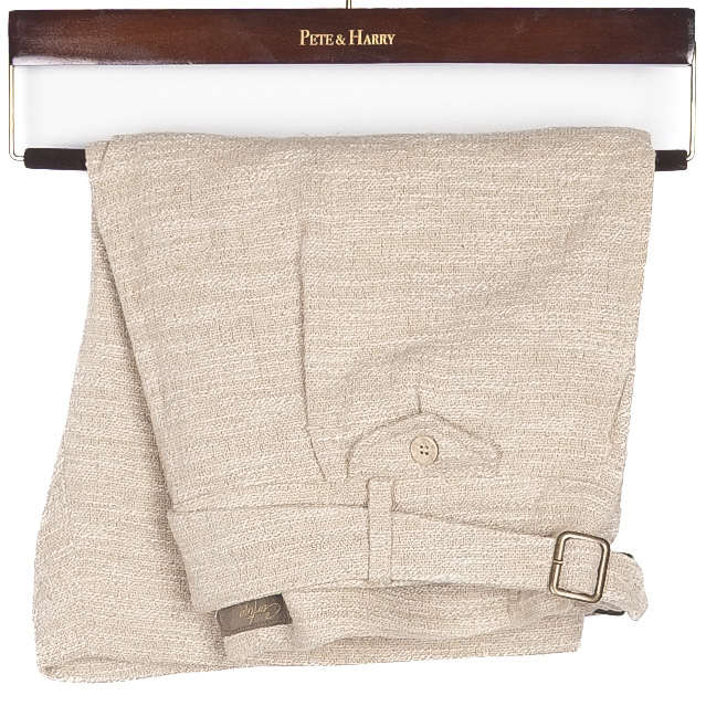 Beige Woven Gurkha Short