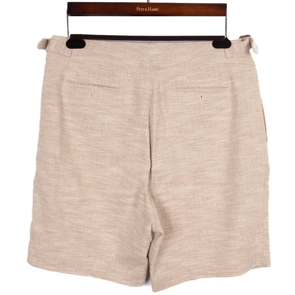 Beige Woven Gurkha Short