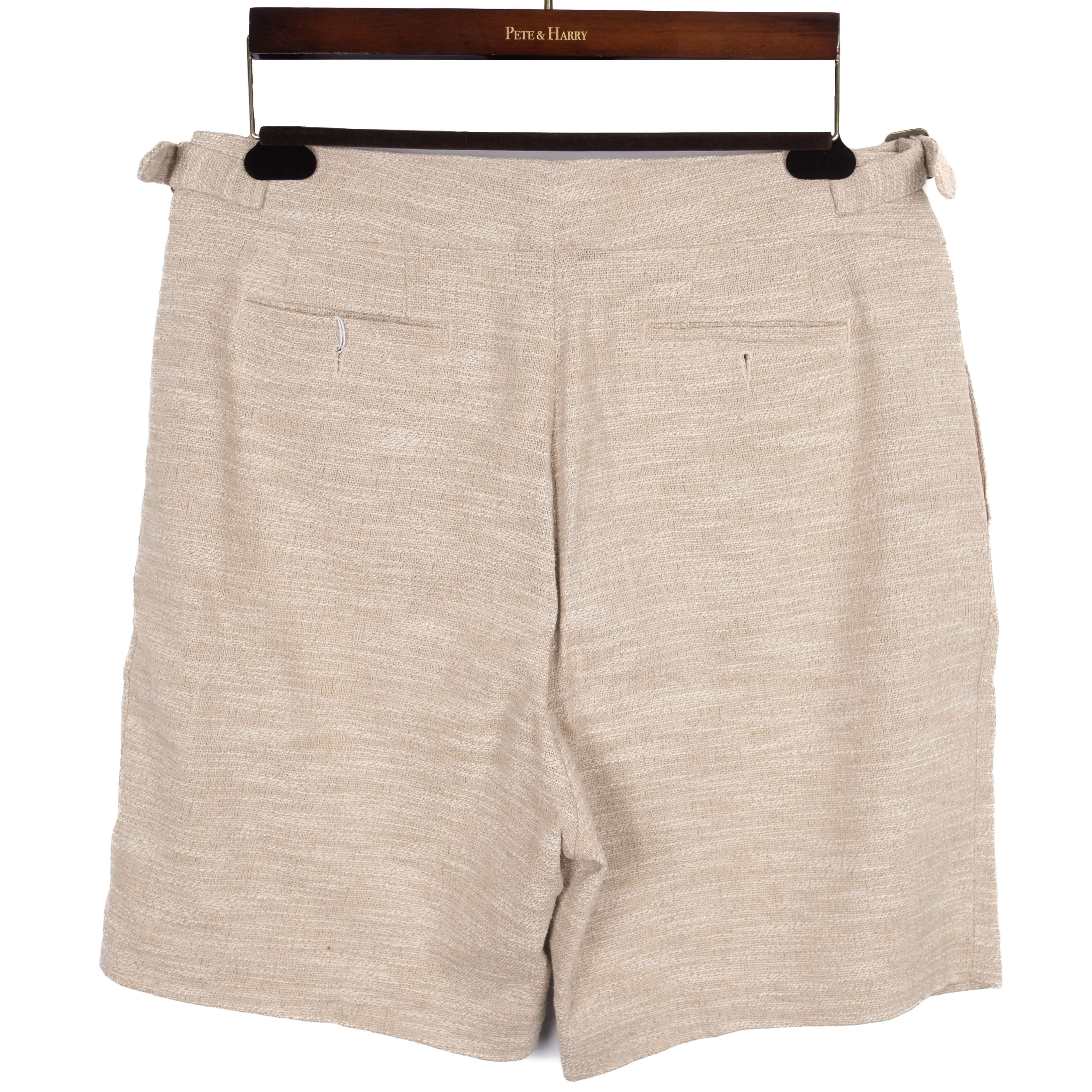 Beige Woven Gurkha Short