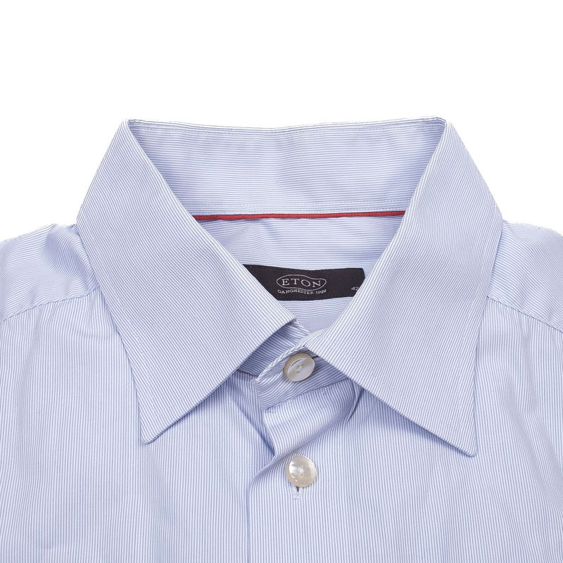 Blue and White Striped Shirt