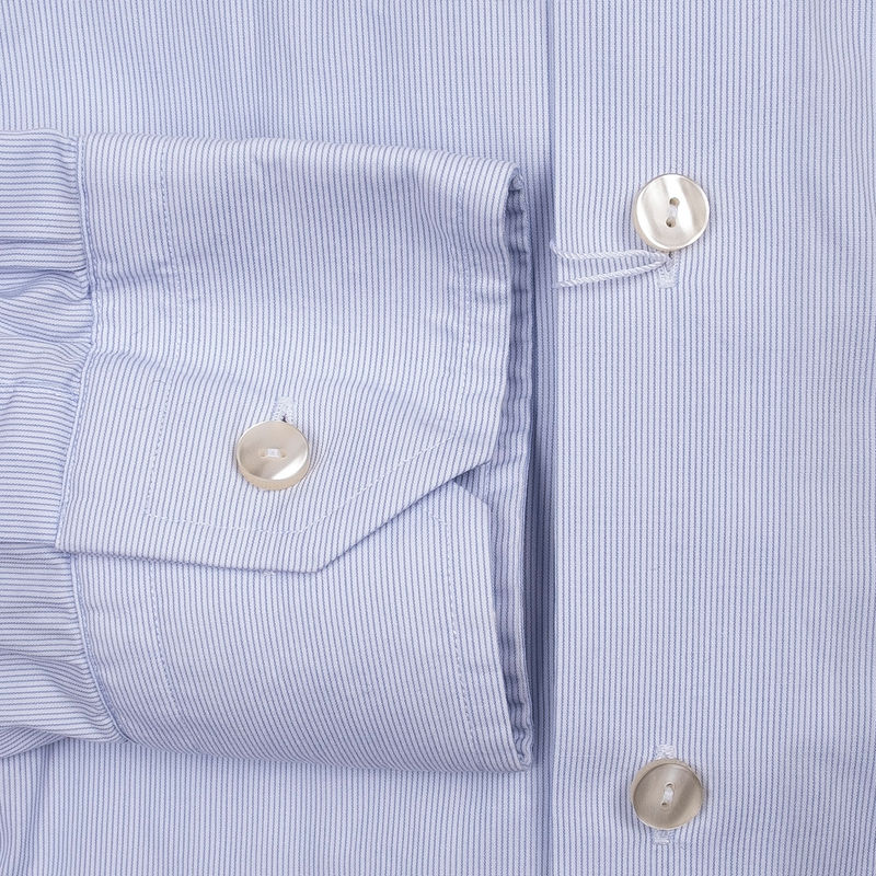 Blue and White Striped Shirt