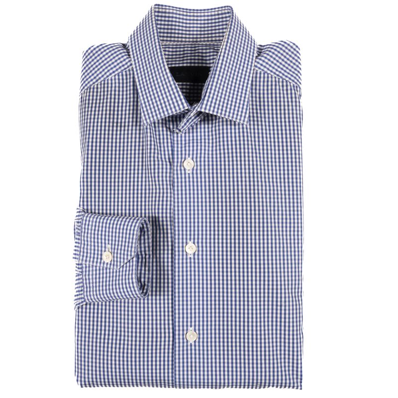 Lanvin Blue Gingham Shirt