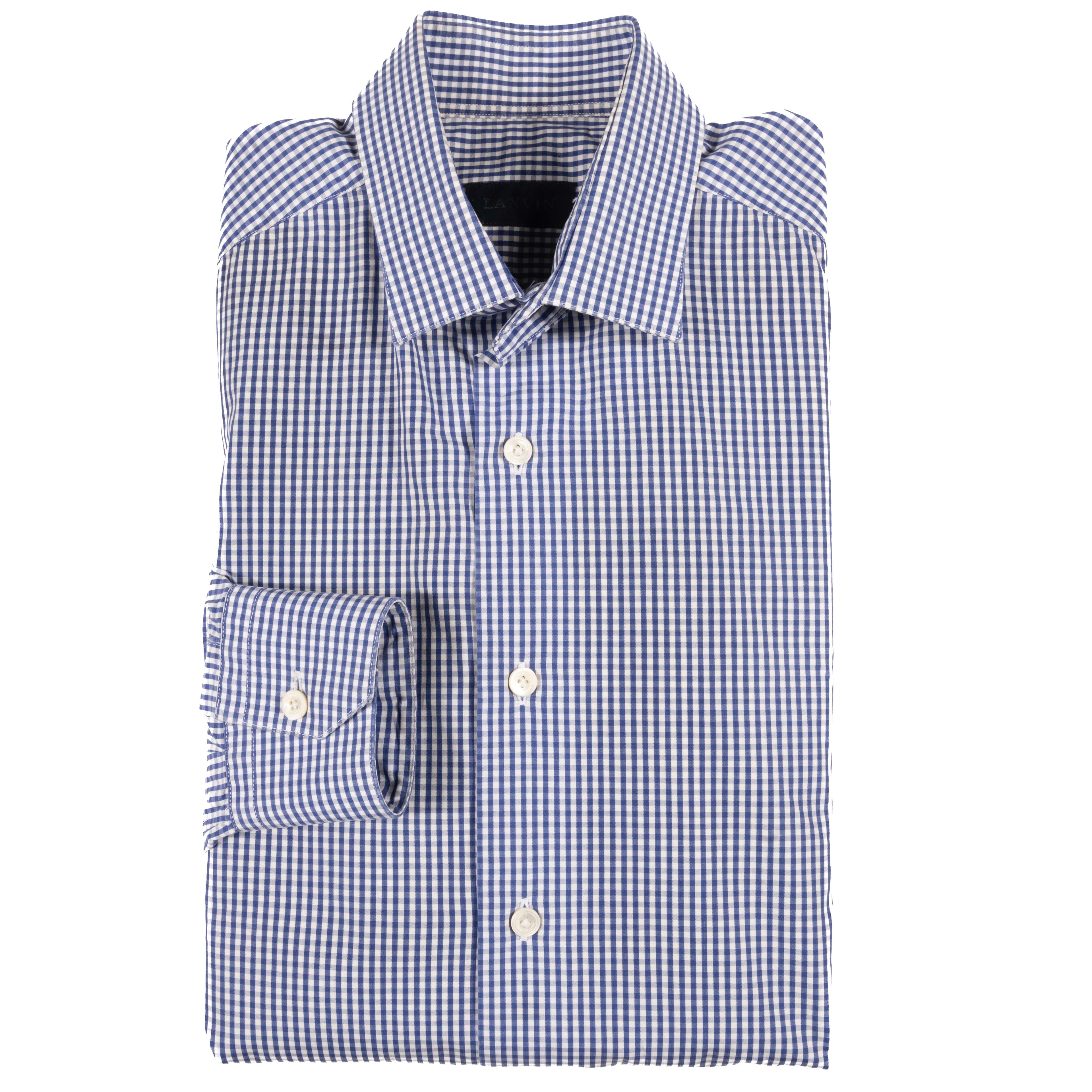 Lanvin Blue Gingham Shirt