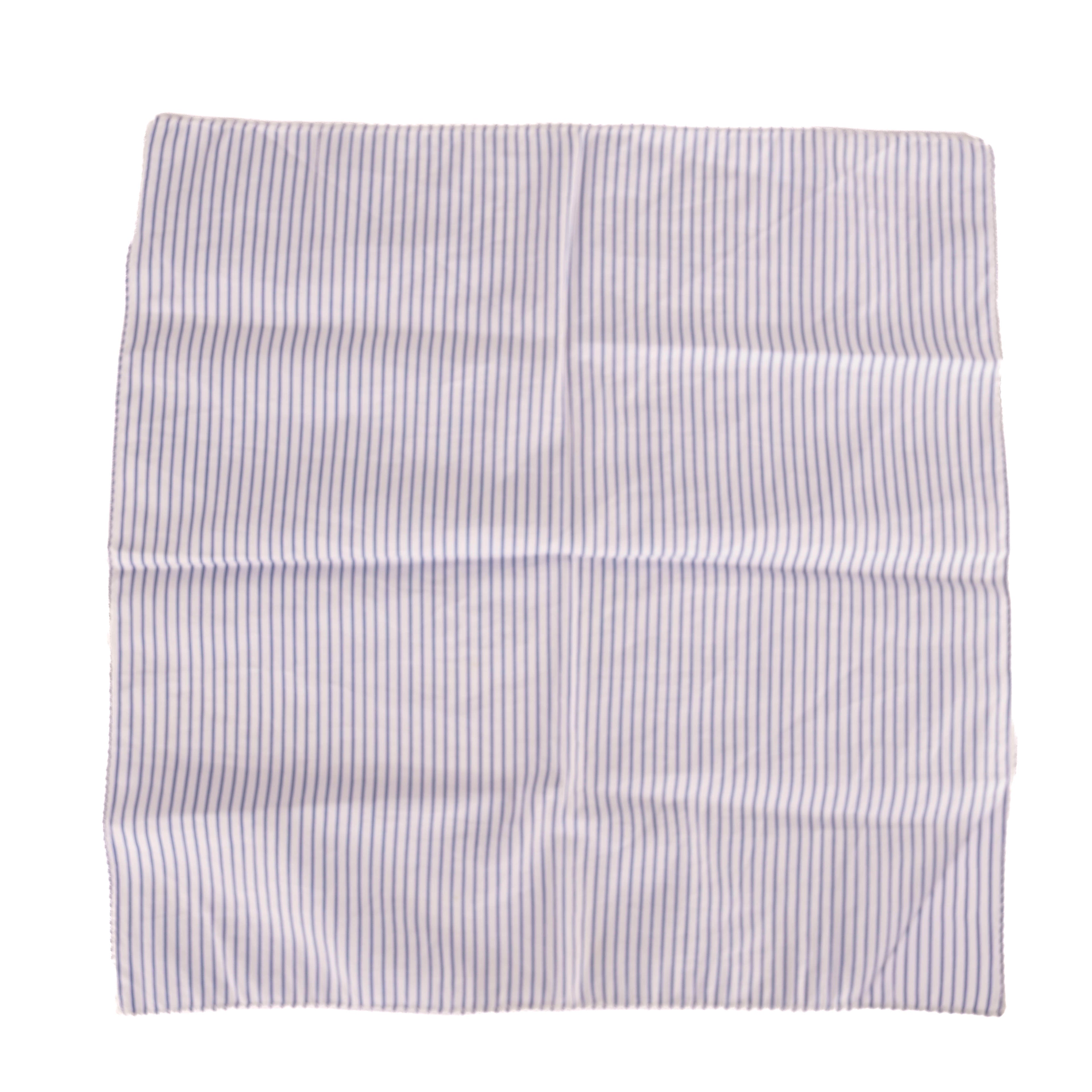 Navy Striped Pocket Square
