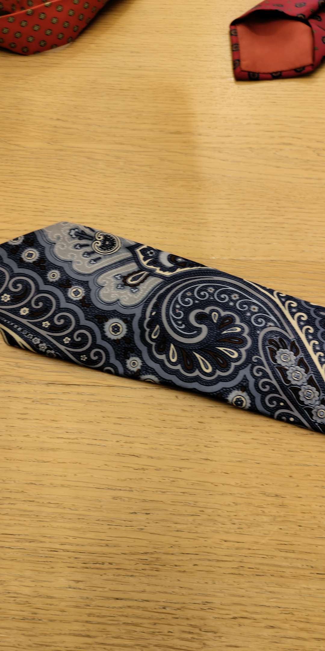 Navy Paisley Tie