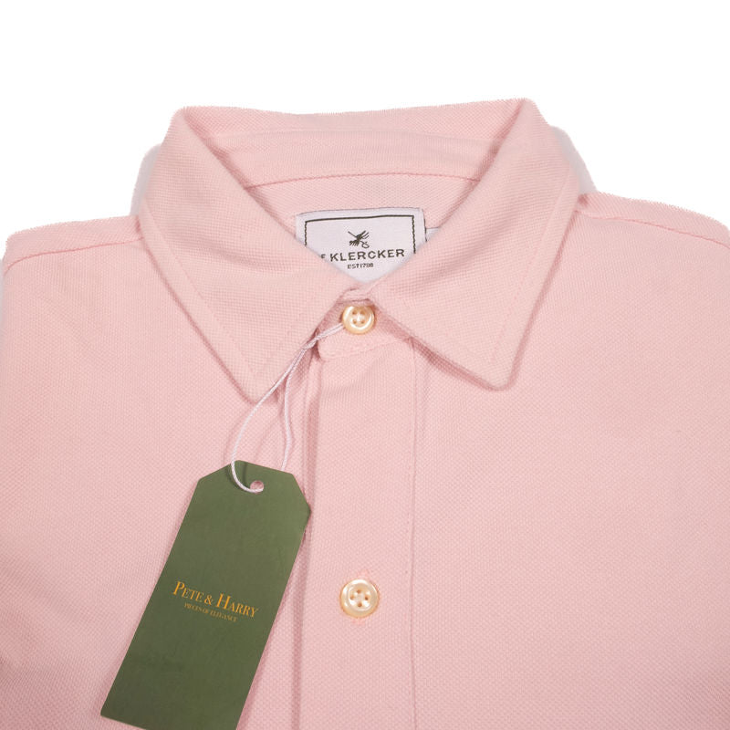 Pink Long Sleeve Polo Shirt