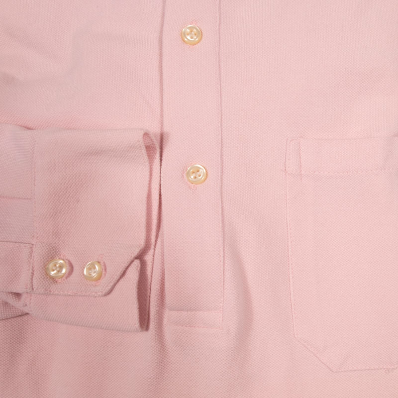 Pink Long Sleeve Polo Shirt
