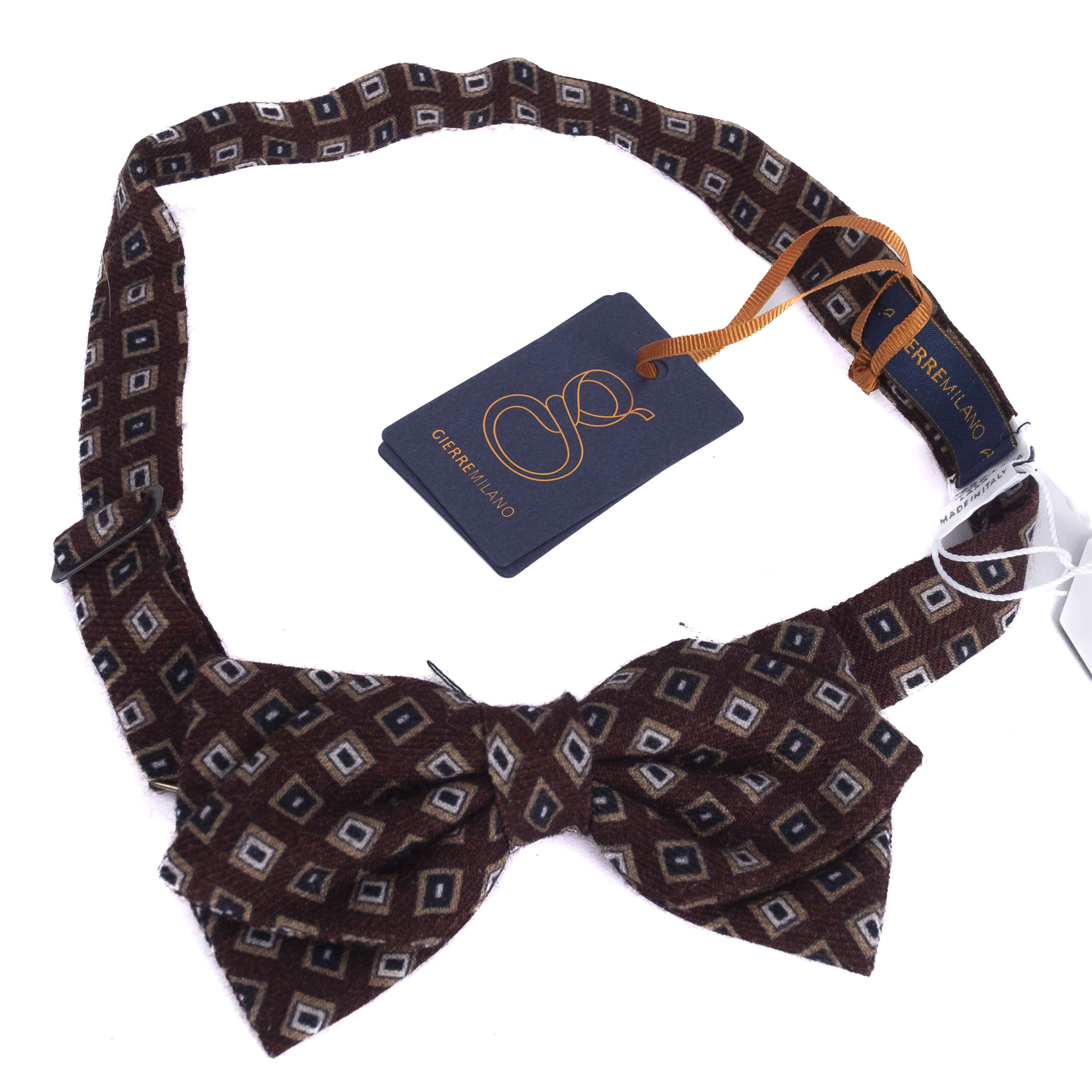 Burgundy Medallion Bow Tie