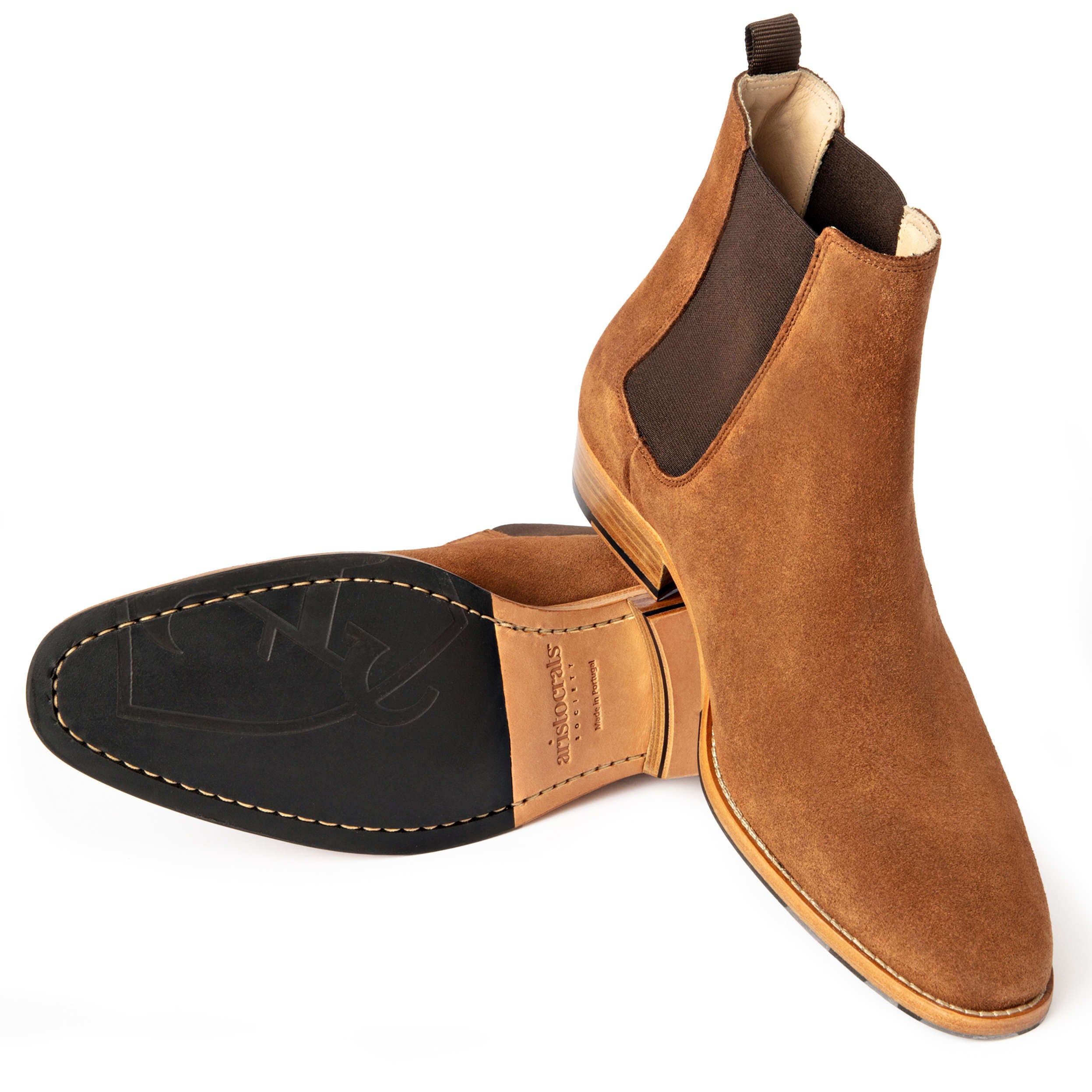 Light Brown Suede Chelsea Boot, 41