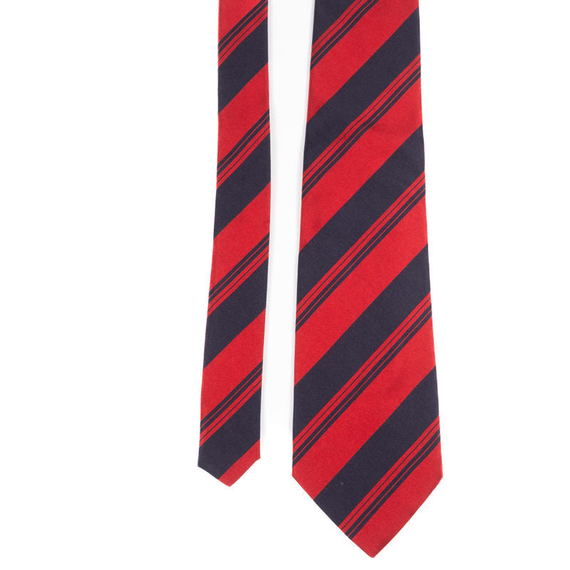 Bigi per Castellani Red and Navy Stripes Tie
