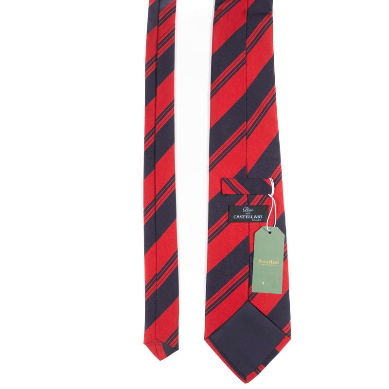 Bigi per Castellani Red and Navy Stripes Tie