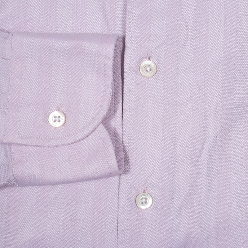Corneliani Pink Herringbone Shirt