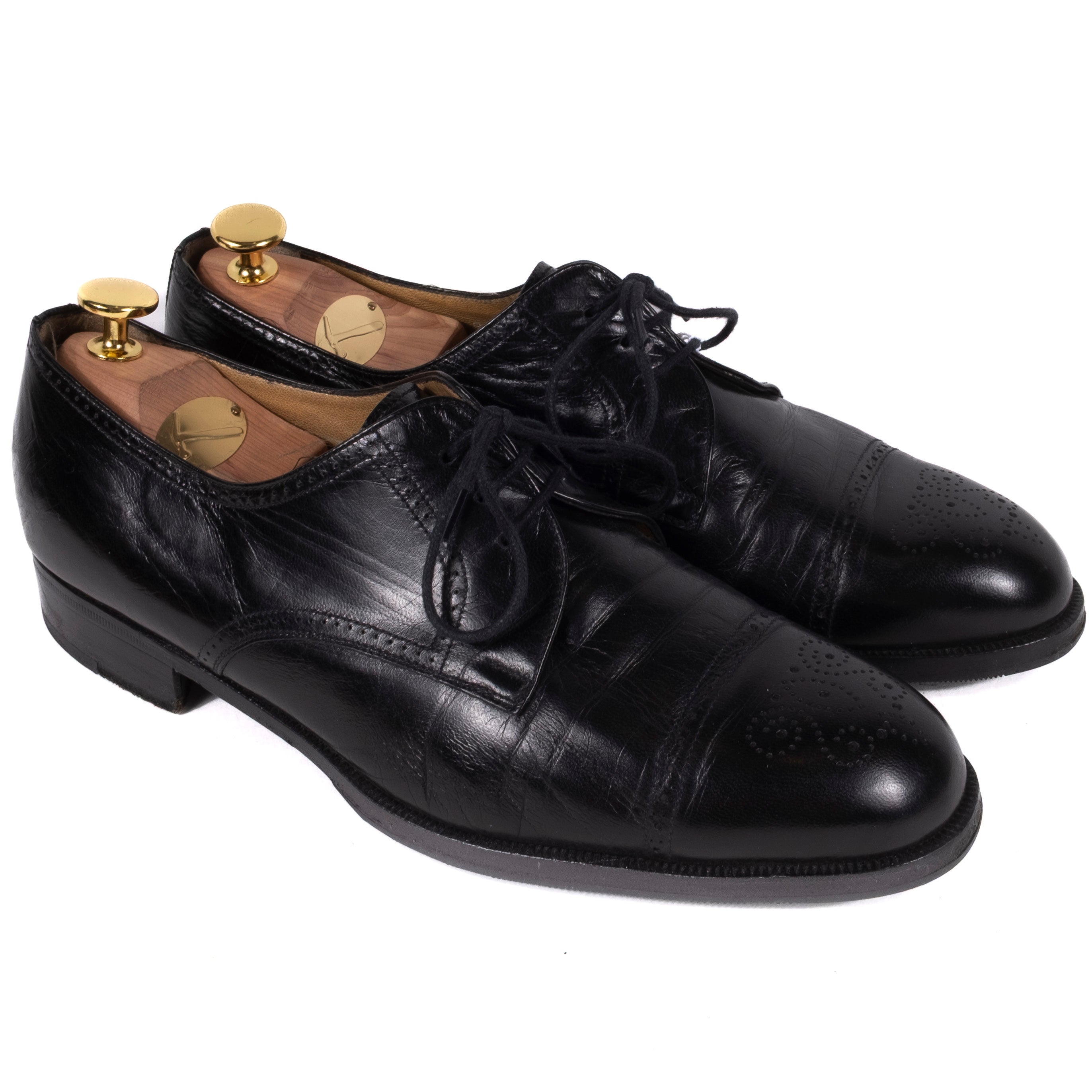 Moreschi Black Brogue Derbies