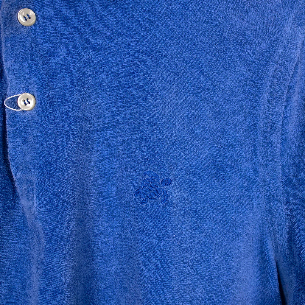 Blue Short Sleeve Terry Polo Shirt