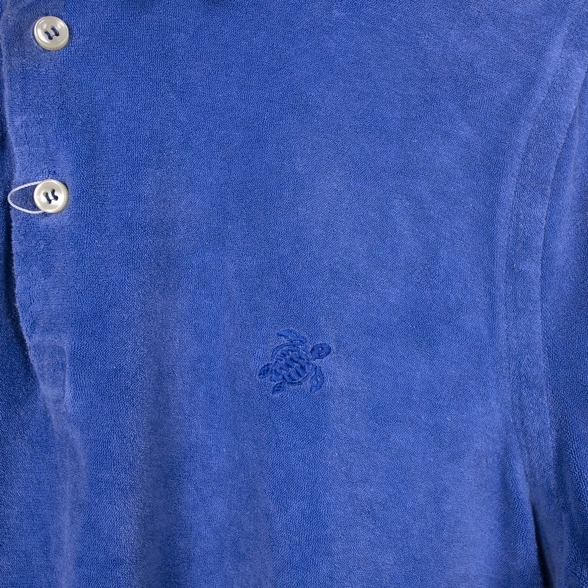 Blue Short Sleeve Terry Polo Shirt
