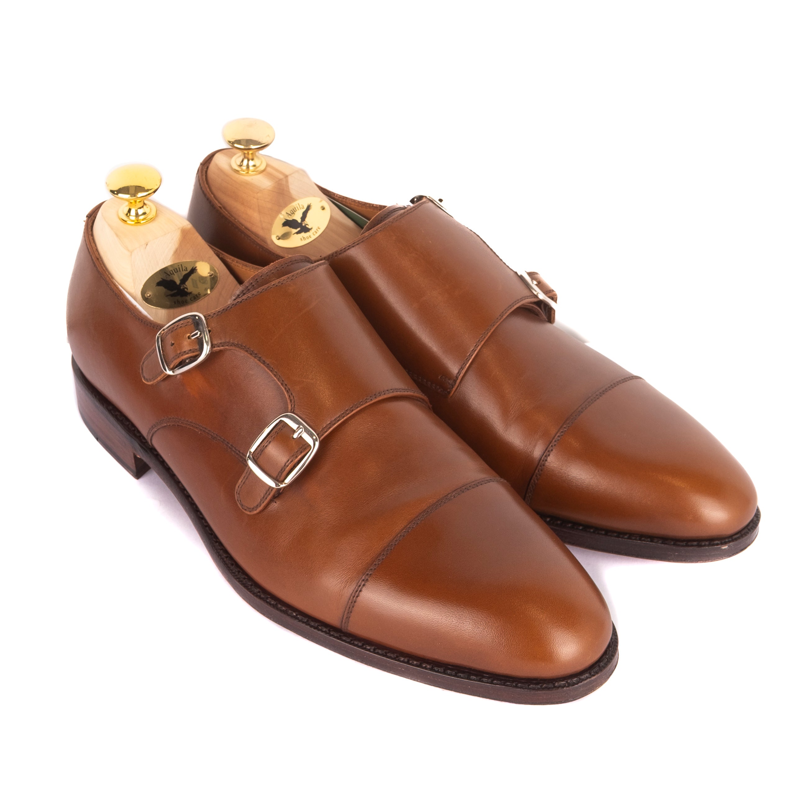 Box Calf Cognac Double Monkstraps