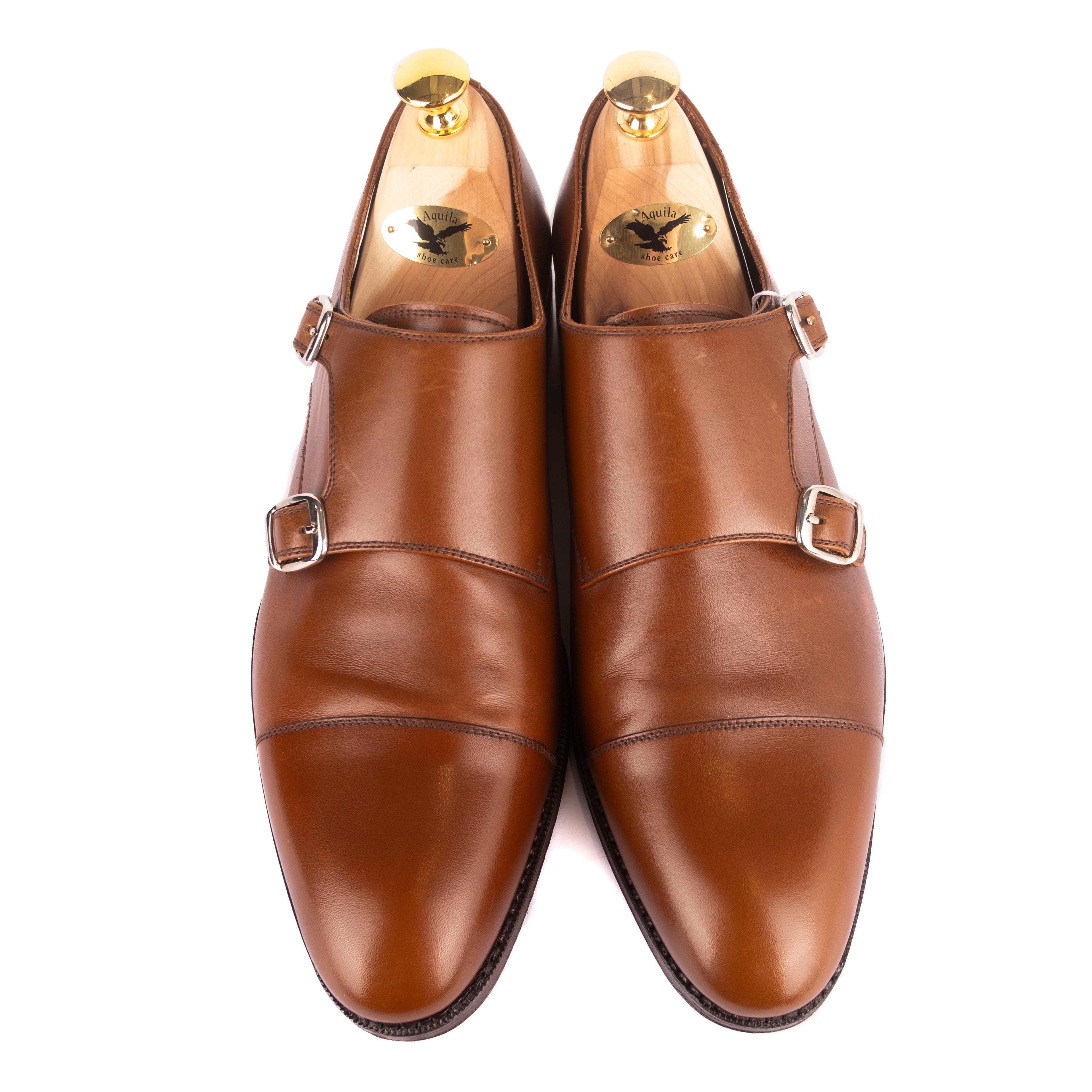 Box Calf Cognac Double Monkstraps