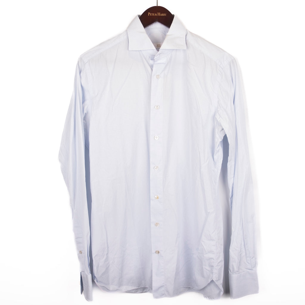 Blue Mini-checked Shirt