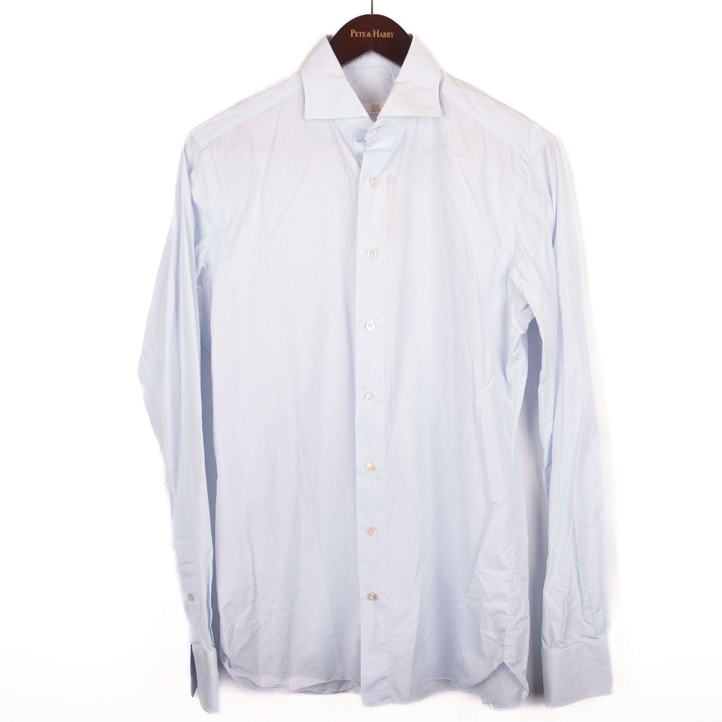 Blue Mini-checked Shirt