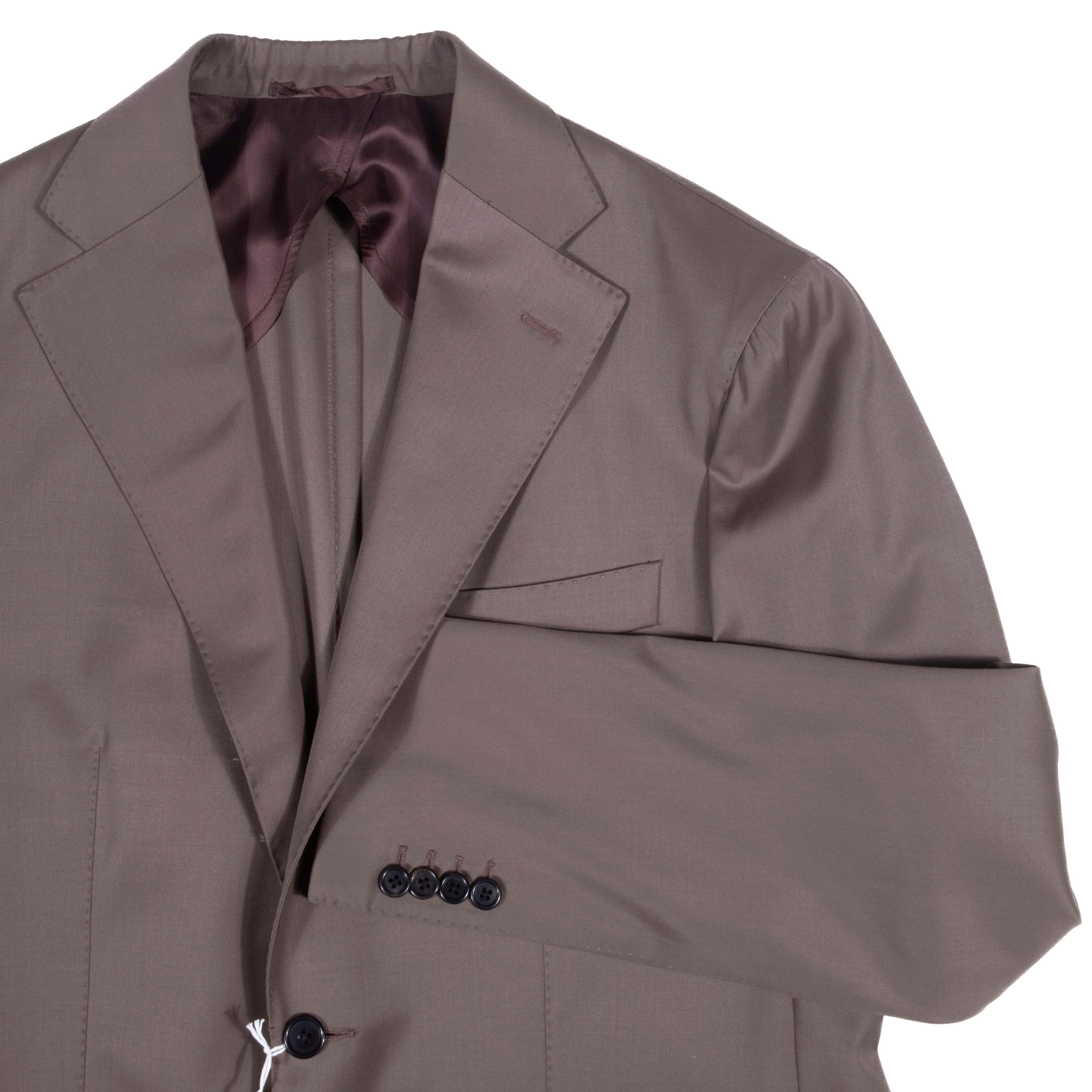 Neapolitan Hand Tailored Taupe Wool Sport Coat Sz 54