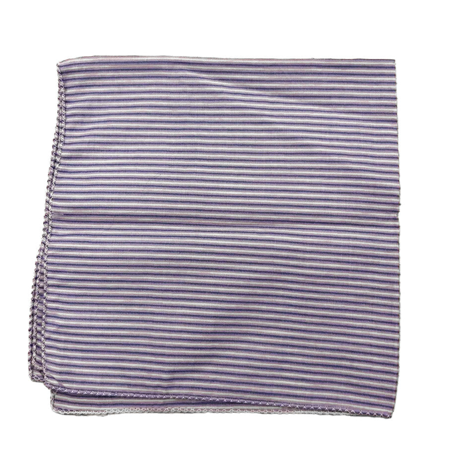Purple Striped Pocket Square