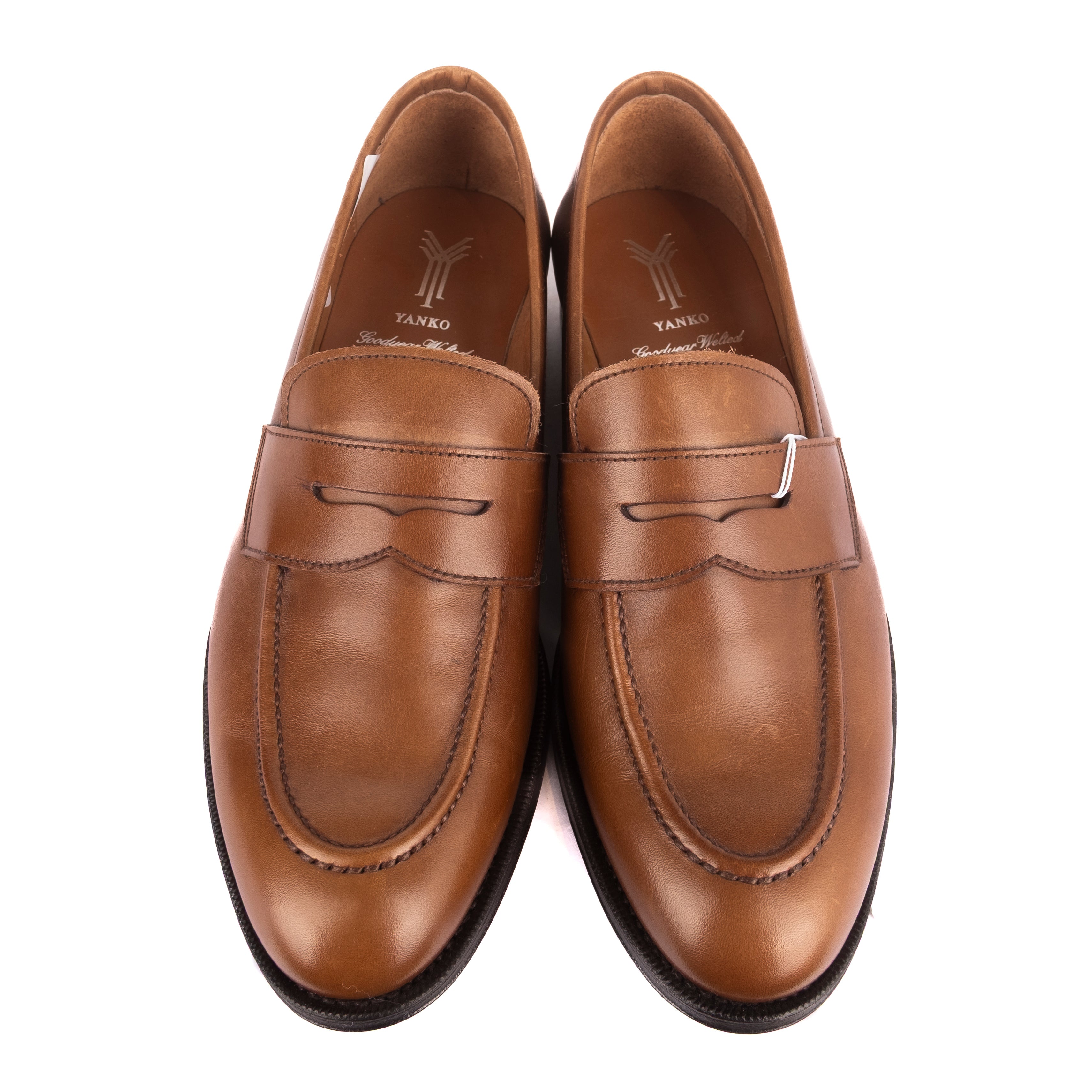 Box Calf Brown Penny Loafers