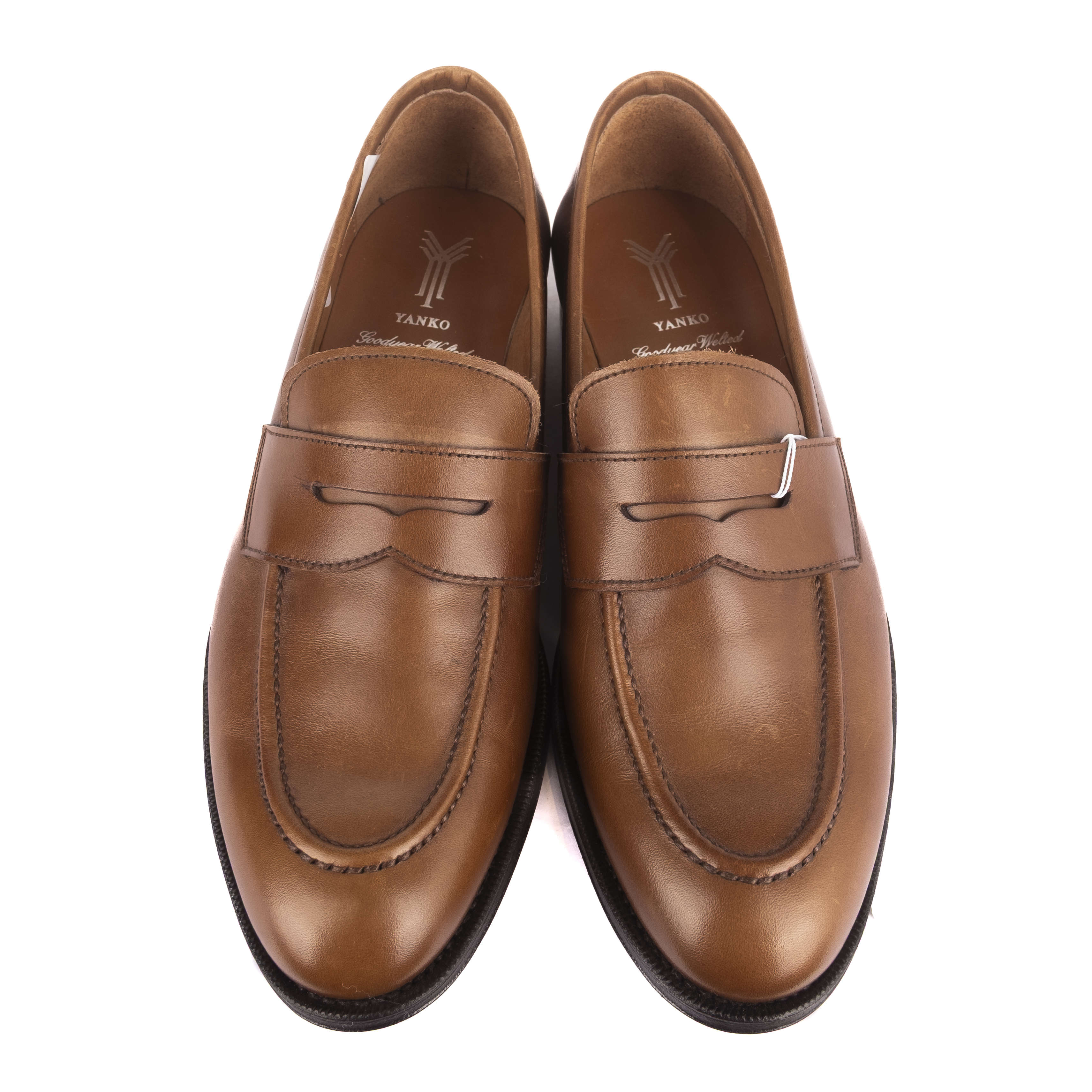 Box Calf Brown Penny Loafers
