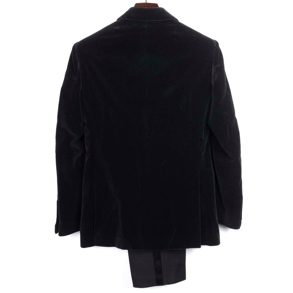 Neapolitan Hand Tailored Black Velvet Tuxedo Suit Sz 54