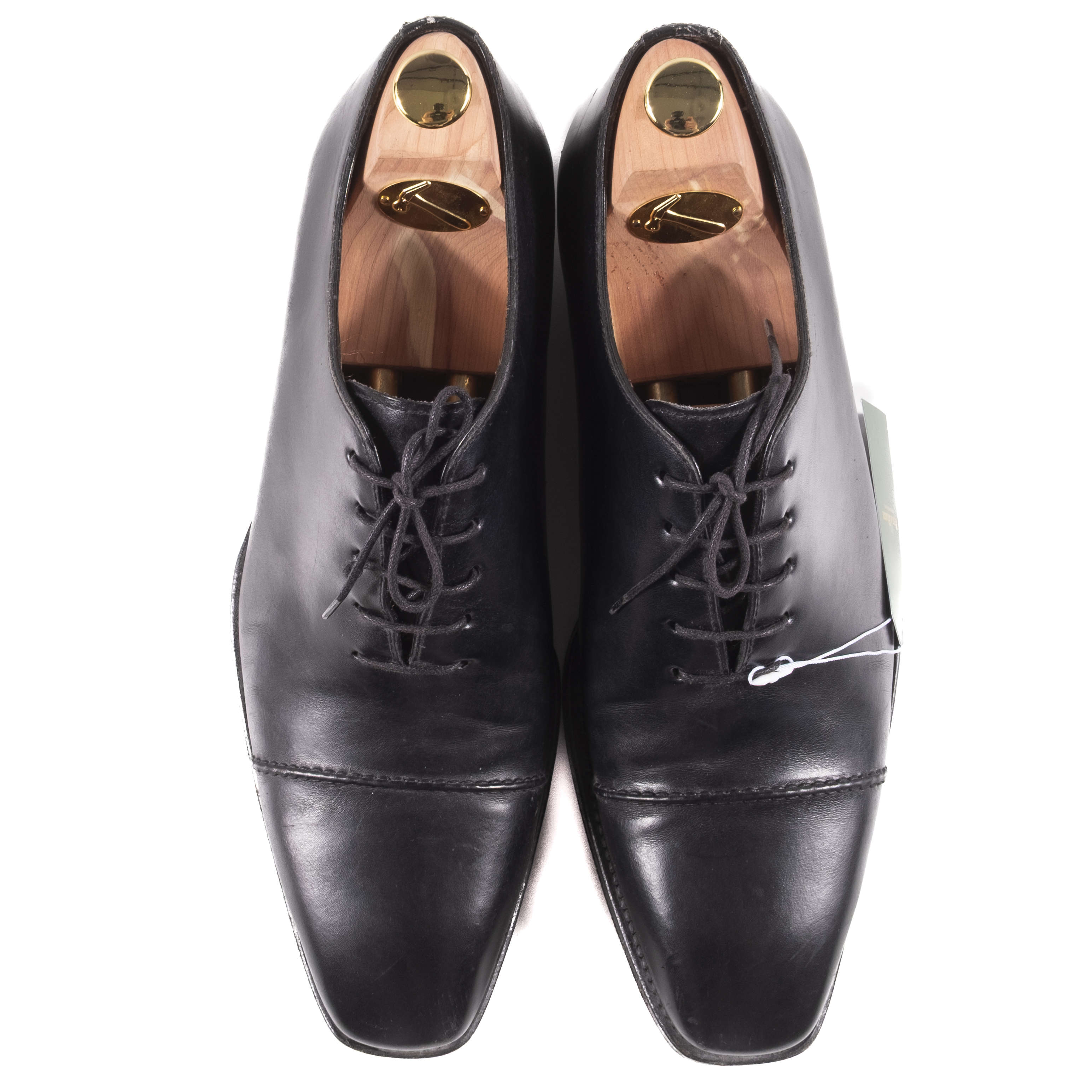 Bontoni Black Leather Oxfords Sz 44 (EU)