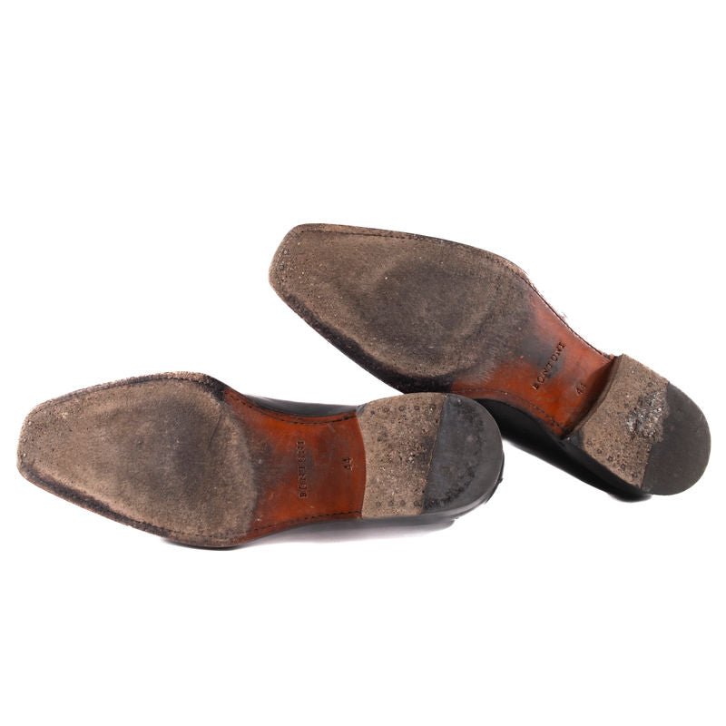 Bontoni Black Leather Oxfords Sz 44 (EU)