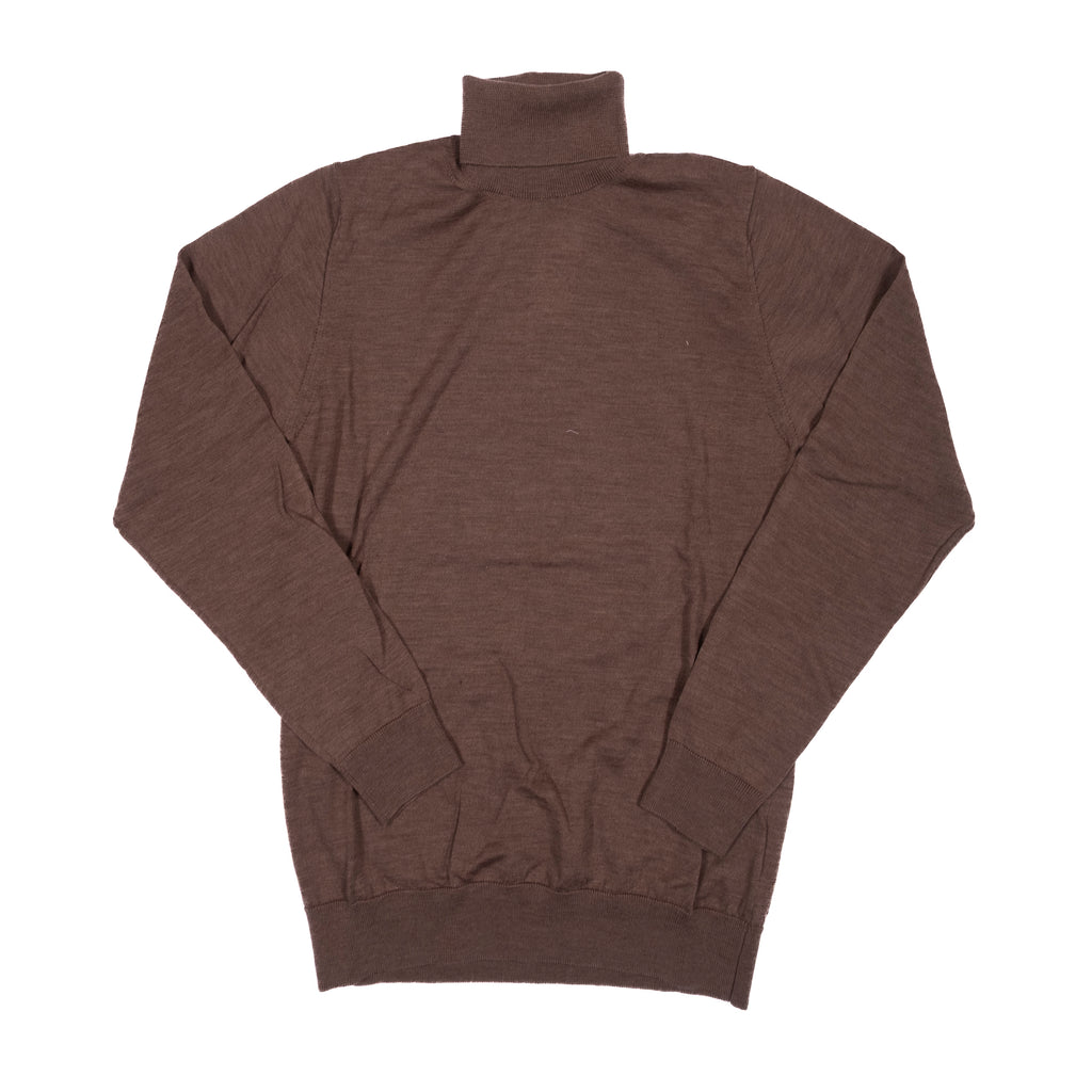 Blugiallo Taupe Knit Merino Turtleneck