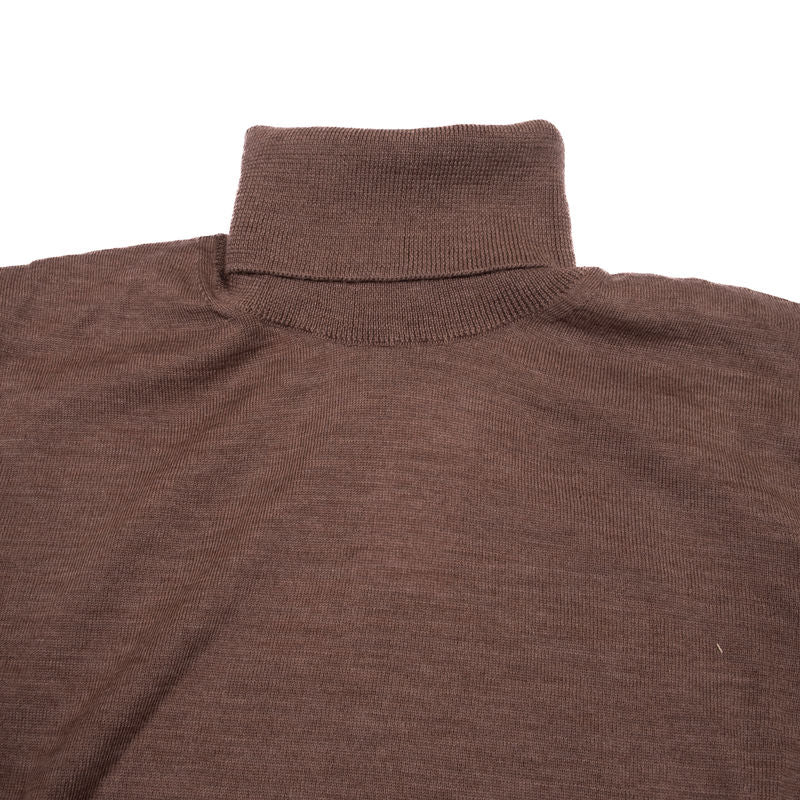 Blugiallo Taupe Knit Merino Turtleneck