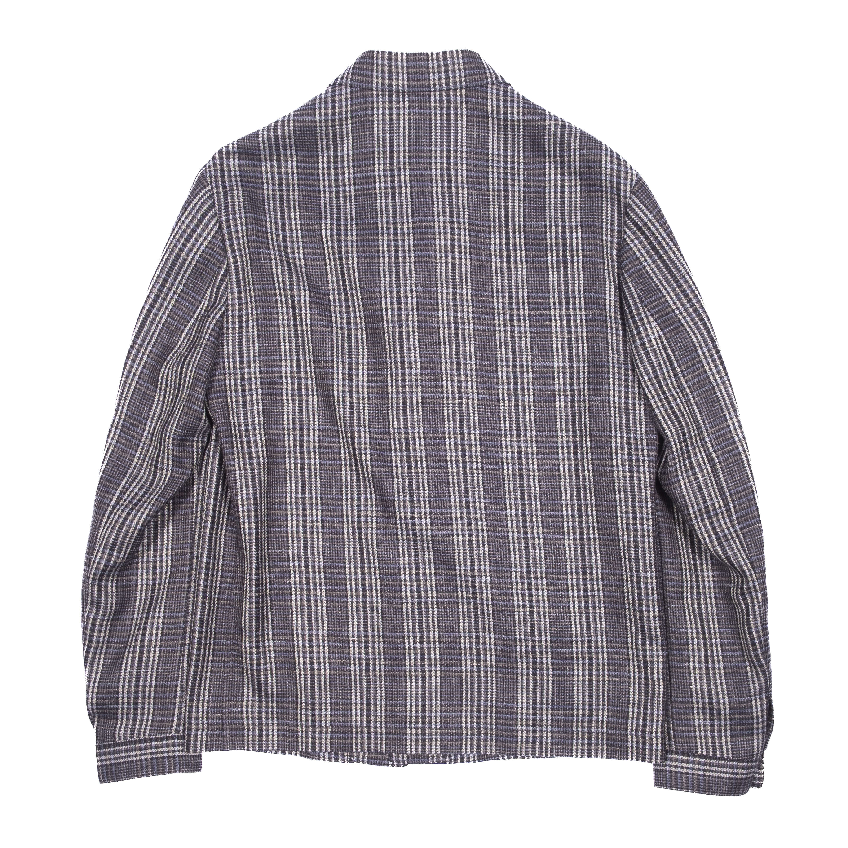 Neapolitan Hand Tailored Check Utility Jacket Sz 50