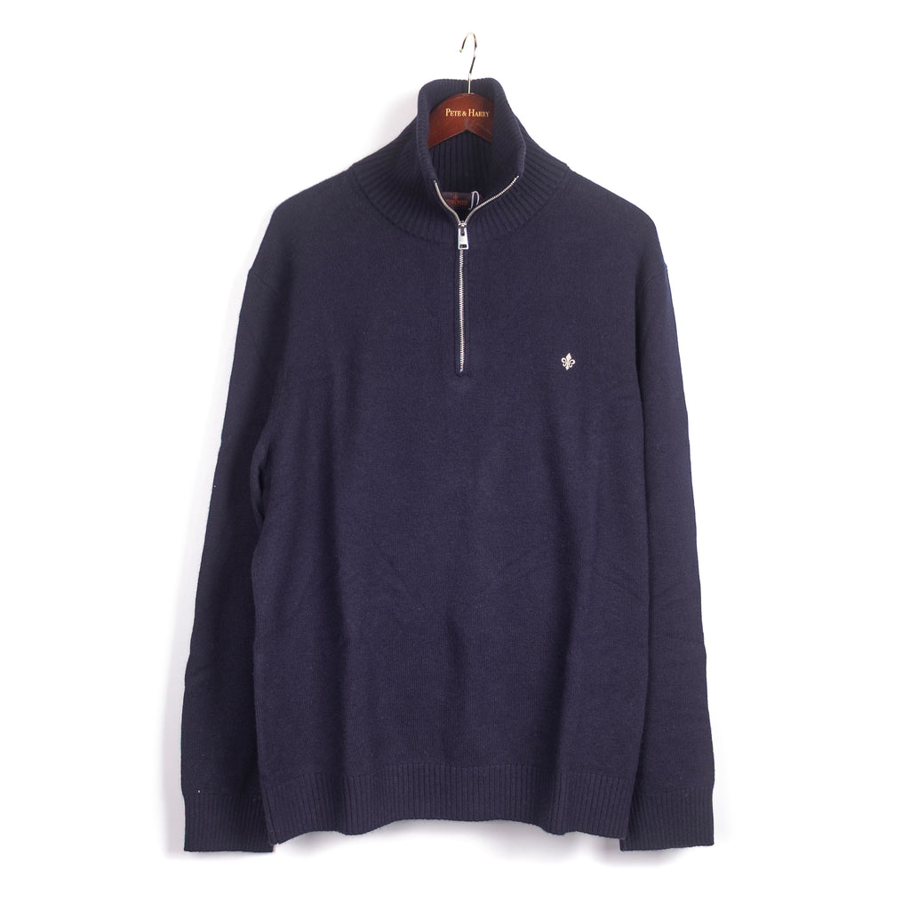 Navy Half Zip Sweater