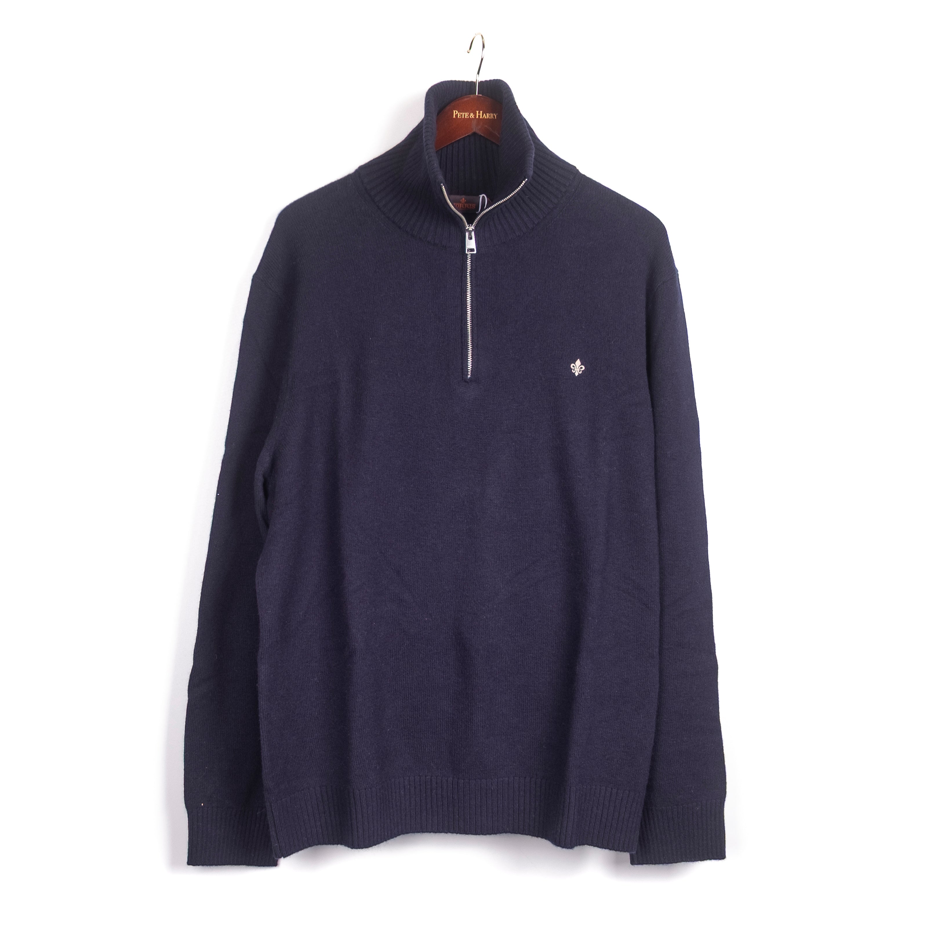 Navy Half Zip Sweater