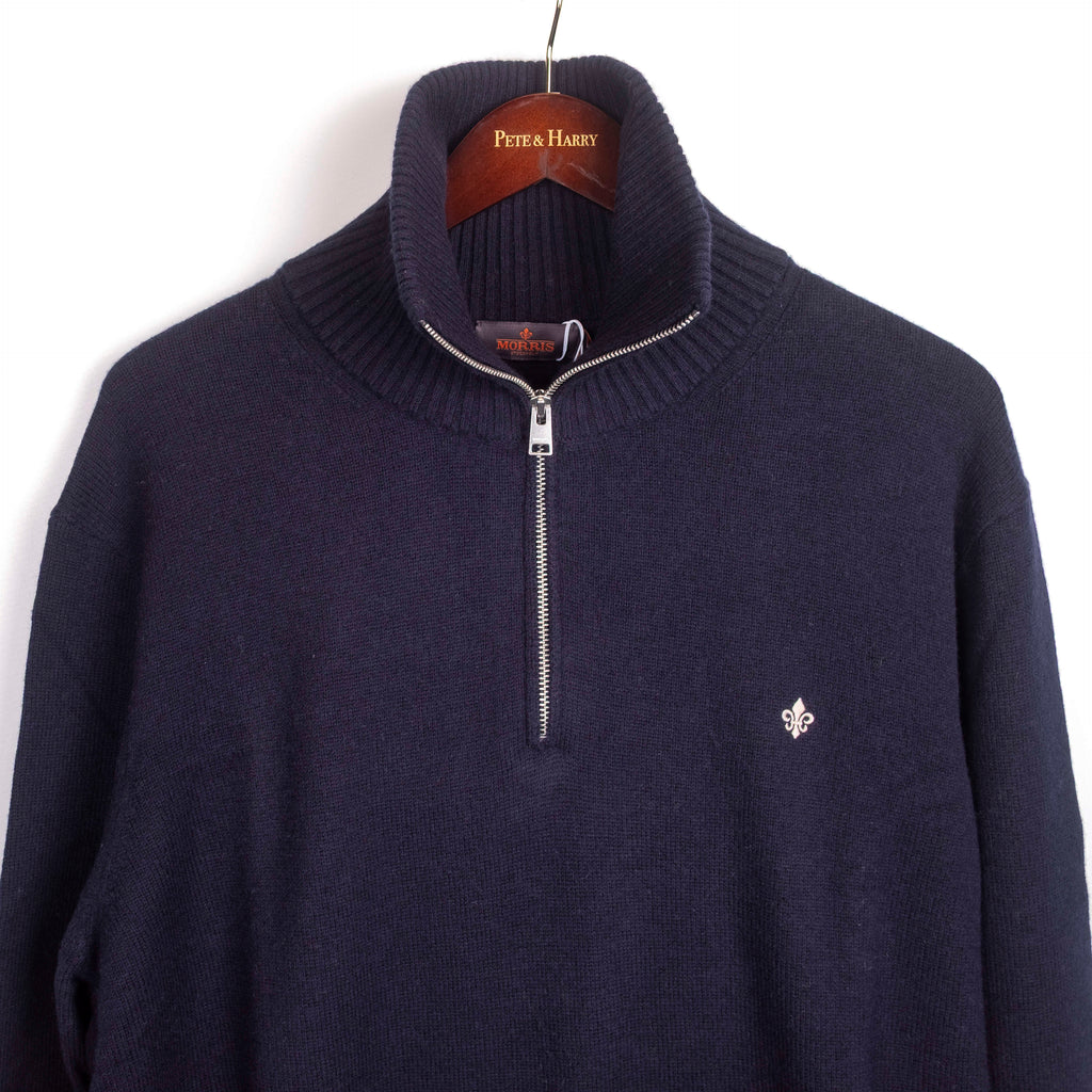 Navy Half Zip Sweater