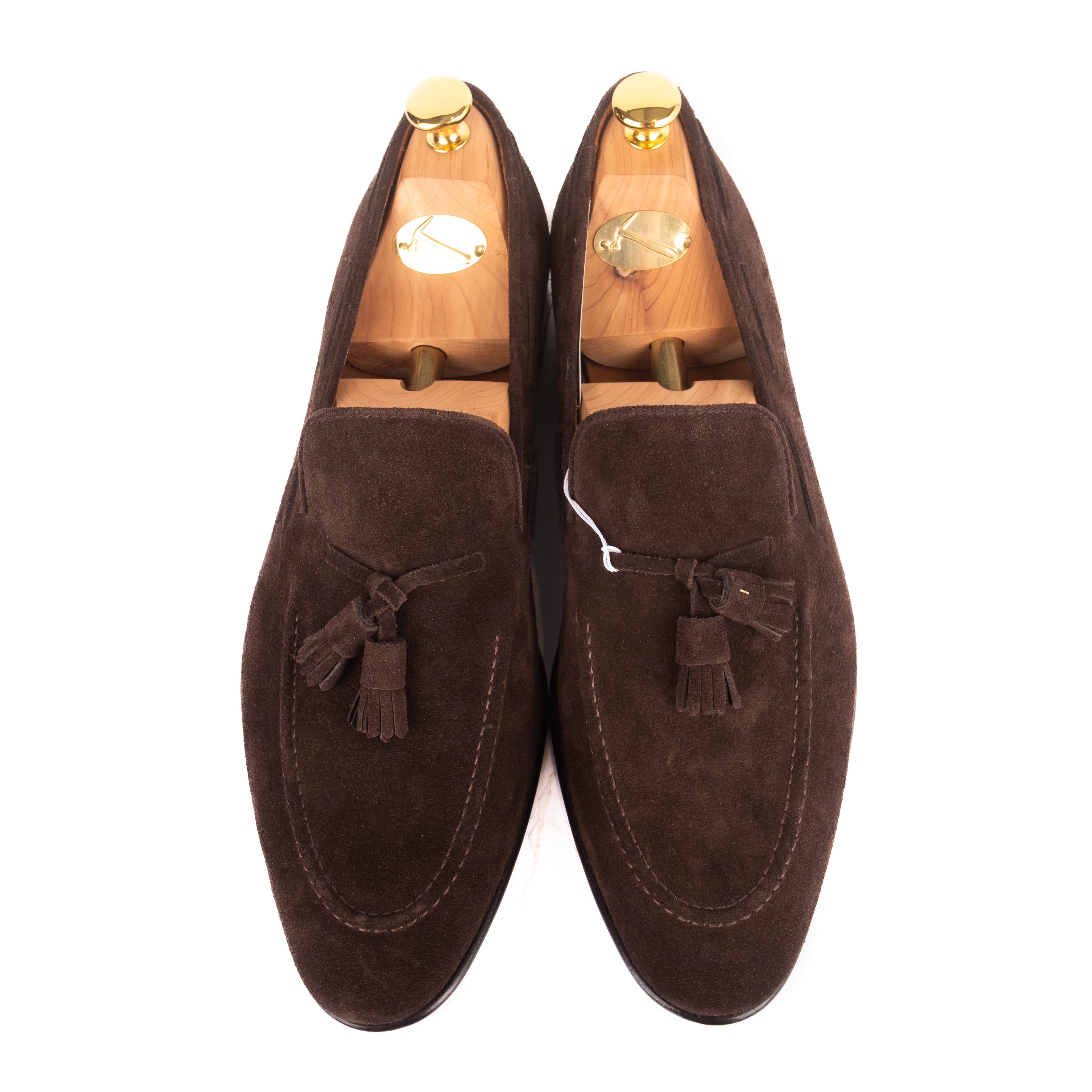 Suede Brown Tassel Loafers