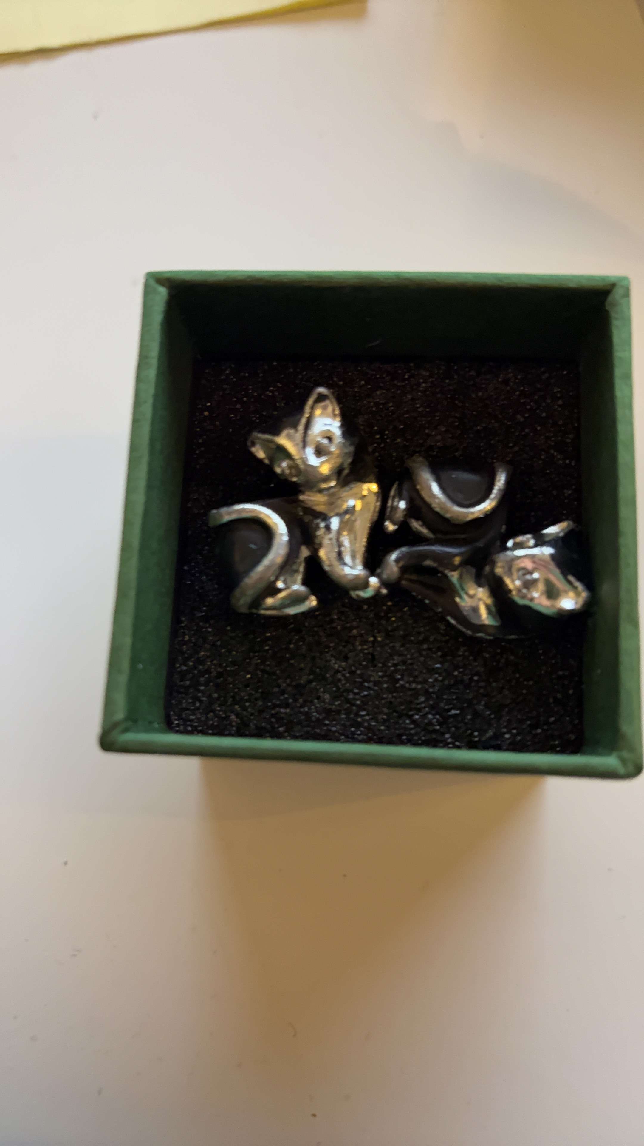 Silver Cat Cufflinks