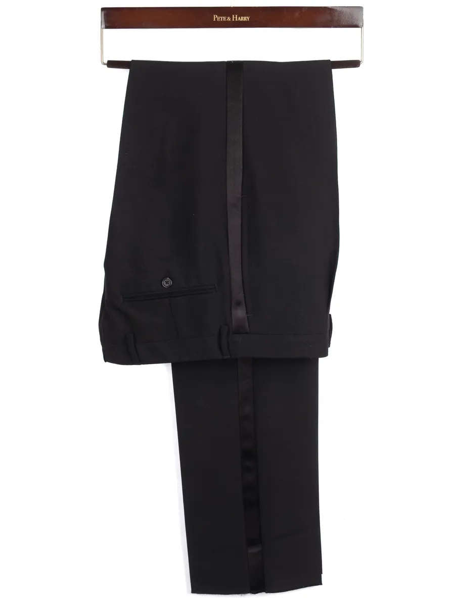 Est Retail Price 10 000 SEK - Neapolitan Hand Tailored Black Velvet Tuxedo Sz 48