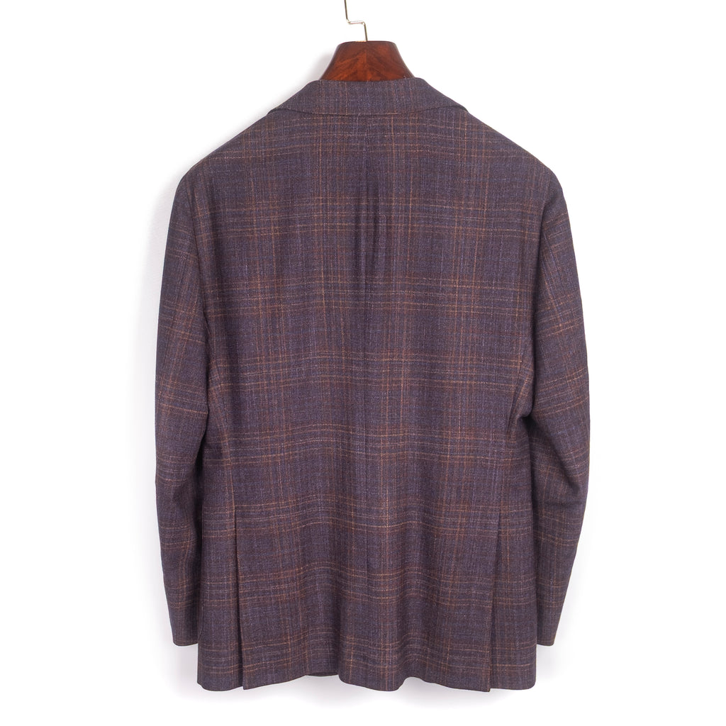 Burgundy Checks Silk/Wool Patch Pocket Sport Coat