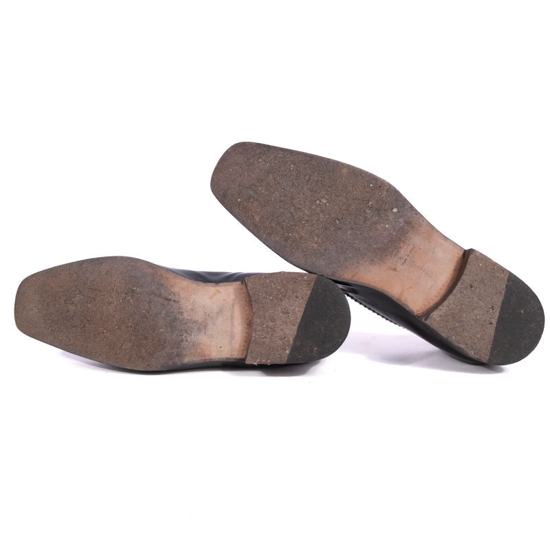 Yves Saint Laurent Black Patent Leather Loafers Sz 40.5 (EU)